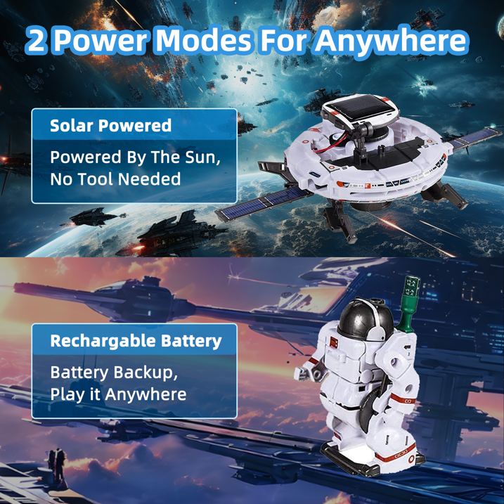 7-in-1 Solar Robot Building Kit for Kids Aged 8-13, Educational Science Building Experiment Kits, Space Science Kits STEM Toys for 8 9 10 11 12 Years Old Boys Girls Teens Christmas Birthday Gifts