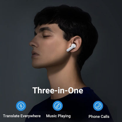 Wireless Earbuds Language Translator Earbuds Support 100+ Languages, LED Power Display Bluetooth Headphones with Touch Control Fit for IOS & Android for Music Calling Gaming Sports