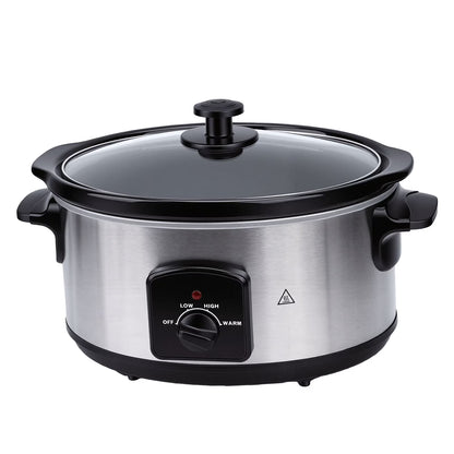 6-Quart Slow Cooker, Family Size Serves 7+ People, Removable Stoneware with Warming Setting, Dishwasher Safe for Easy Cleanup