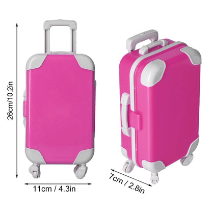 Doll Luggage Case, Simulated Vivid Doll Suitcase  For 18 Inch Girl Dolls For Home Pink