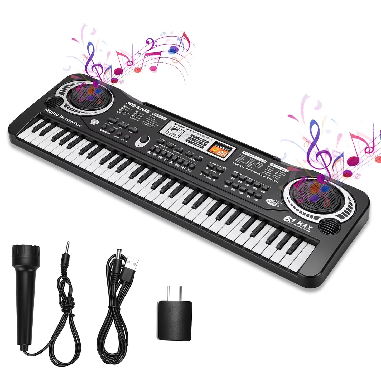 61 Keys Keyboard Piano for Kids, Portable Electronic Digital Piano for Beginners, Perfect Musical Starter Instrument, Ideal Gift for Aspiring Musicians, Electric Piano Birthday Gift for Children