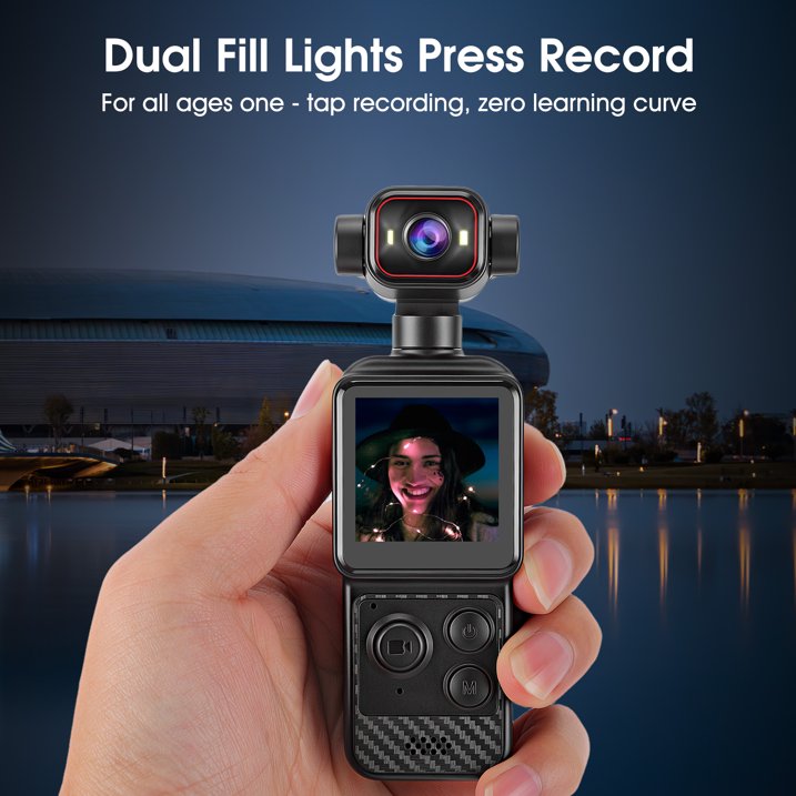 4K Vlogging Camera 330° Rotating Lens Digital Pocket Cameras for travel & Daily Recording, Face Tracking Vlog Camera, Fast Autofocus Portable Video Camera with WiFi & 1.54" Touch Screen for TikTok
