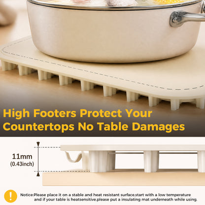 Warming Mat For Food 3XL 47x15" 700W Electric Warming Tray Chafing Dishes for Buffet, Fast Heating w/7 Level Adjustable Temperature and 1-8H Timer,24H Auto Shut Off,Roll Up Food Warmers for Parties