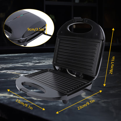 Panini Breakfast Machine Press Grill, 750W Non-Stick Sandwich Press Maker for Sandwich, Burgers, Steak