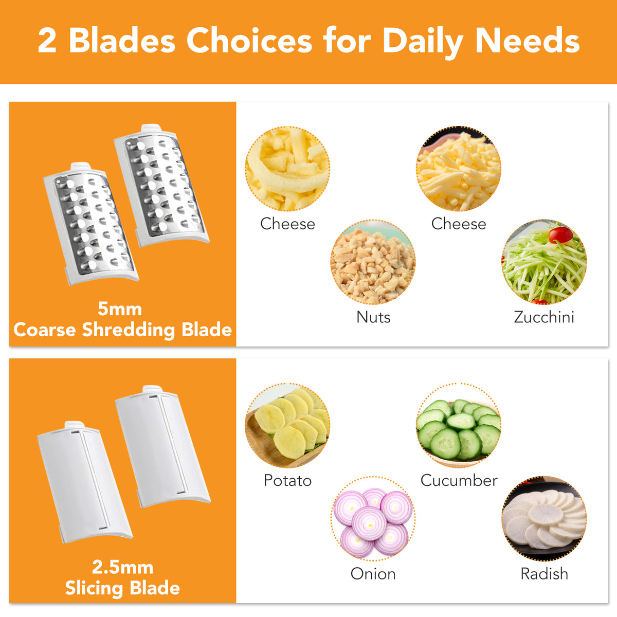 Cordless Electric Vegetable Slicer, Automatic Cheese Shredder with 4 Changeable Blades,Electric Cheese Grater for Cheese, Fruits, and Vegetables