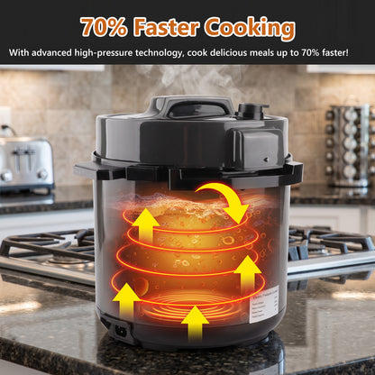 5.5QT Electric Pressure Cooker, 16-in-1 Multi Cooker Rice Cooker Slow Cooker Sauté Steamer, Stainless Steel, Gray
