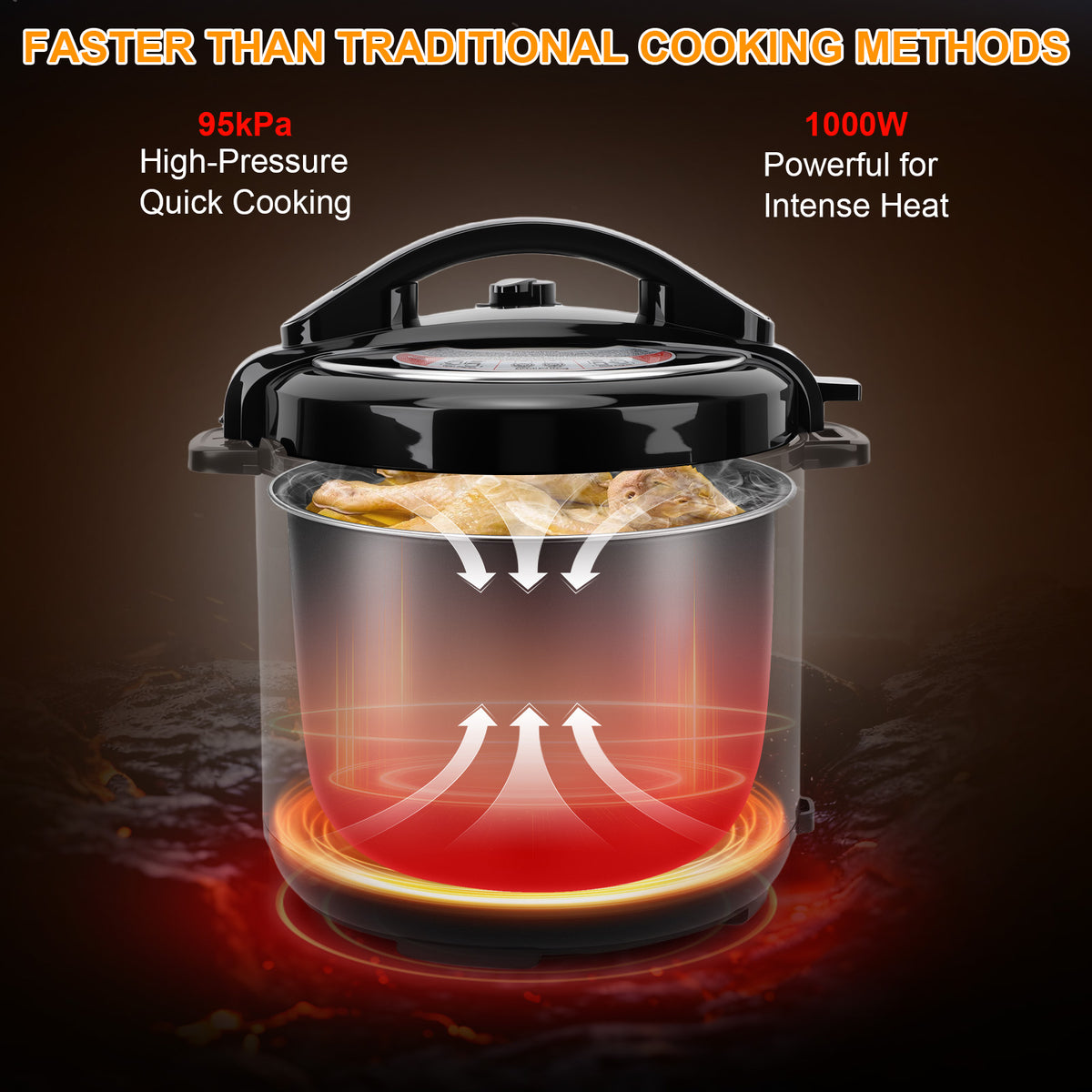 6.5QT Electric Pressure Cooker, 16 in 1 Multi Cooker Rice Cooker Slow Cooker Steamer Sauté Yogurt Maker Non-Stick Pot, Stainless Steel