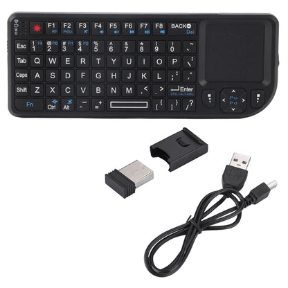 Mini Wireless Keyboard with Touchpad, Rechargeable Ultra Portable Bluetooth Keyboard and Mouse, Backlit Keyboard for HTPC, for PS3/4, Smartphones, PC, Tablet, TV Box, Windows, Black
