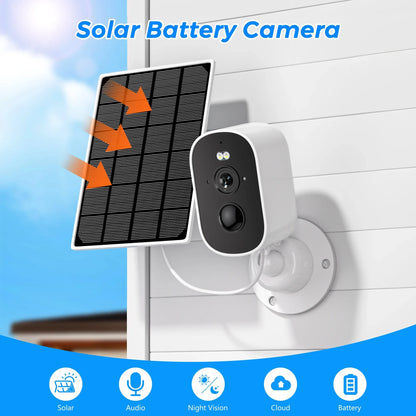 2K Security Cameras Wireless Outdoor 4MP WiFi Camera for Home Surveillance System Floodlight Color Night Vision, PIR Motion Detection,Live Talk,IP65 Waterproof, Comes with 64GB SD Card/Cl-oud Storage