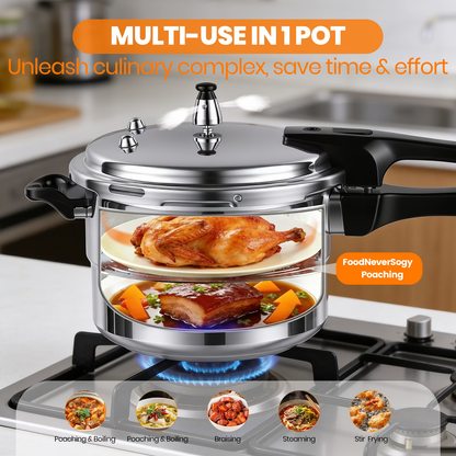 Pressure Cooker, 4.5QT Aluminum Pressure Cooker Cooking Various Foods For Gas Stove Induction Cooker