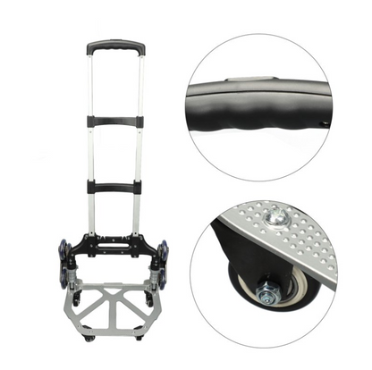 Climbing Hand Truck Portable Luggage Cart Folding Trolley Pull Cart for Shopping Traveling
