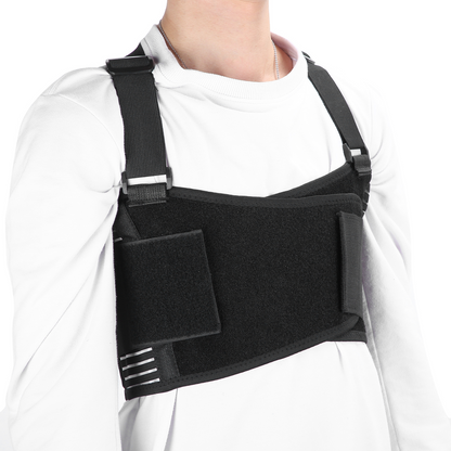 Rib and Chest Support Brace, Broken Rib Brace, Breathable Rib Belt for Sore or Bruised Ribs Support, Sternum Injuries, Dislocated Ribs Protection, Pulled Muscle Pain