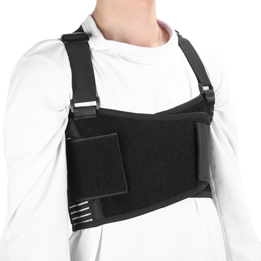Rib and Chest Support Brace, Broken Rib Brace, Breathable Rib Belt for Sore or Bruised Ribs Support, Sternum Injuries, Dislocated Ribs Protection, Pulled Muscle Pain