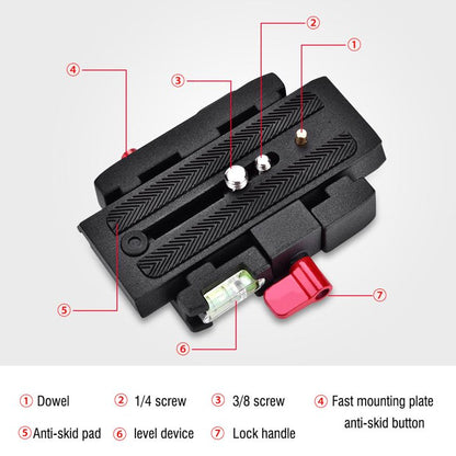 P200 Quick Release QR Clamp Base Plate for 500 AH 701 503 HDV 577, QR Clamp Base Plate, Clamp Plate for