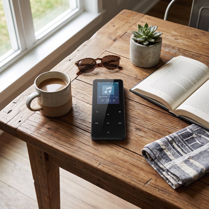 Portable MP3 Player 16GB, with Bluetooth 5.0, Music Player with Built-in HD Loudspeaker, HiFi Lossless Sound, E-Book Reader, Earphones Included, Voice Recorder