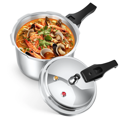 Aluminum Pressure Cooker, 7.5 QT Aluminum Pressure Cooker Cooking Various Foods For Gas Stove Induction Cooker