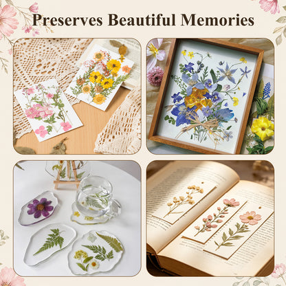 Wooden Flower Press Kit 10.8" x 6.9" Modular Layer Plant Press for Dried Flowers Plant Preservation for DIY Arts Dried Flowers Craft Tool