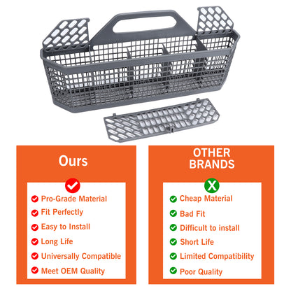 Universal Dishwasher Cutlery Basket, Dishwasher Utensil Silverware Basket Compatible for GE WD28X10128