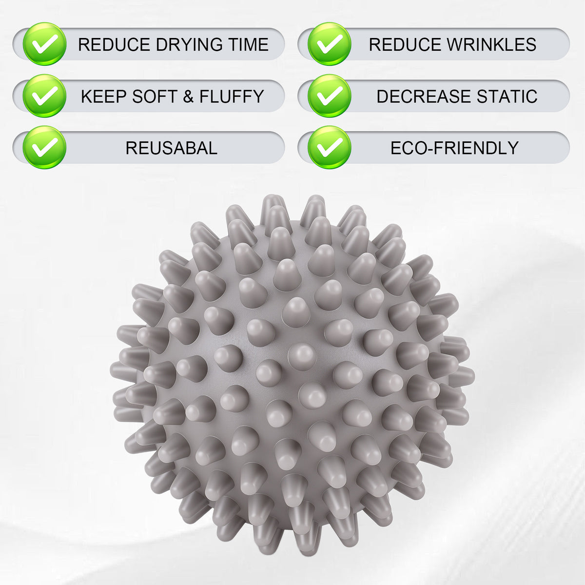 Silicone Clothes Dryer Balls XL 8 Balls Reusable for Drying Machine