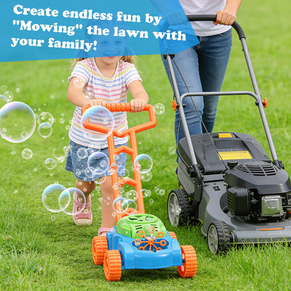 Bubble Lawn Mower for Toddlers 1-3, Kids Bubble Machine for 1-Year-Old Boys Toy Gifts, Gardening Easter Basket Stuffers Birthday Toys, Push Summer Outdoor Toys for Preschool Baby Boys Age 1 2 3