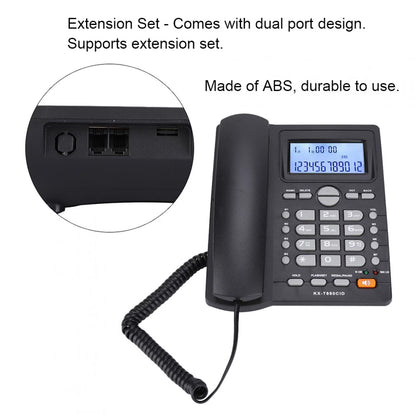 Large Buttons Corded Phone With Speakerphone Clear Sound For Calculator Home Telephone
