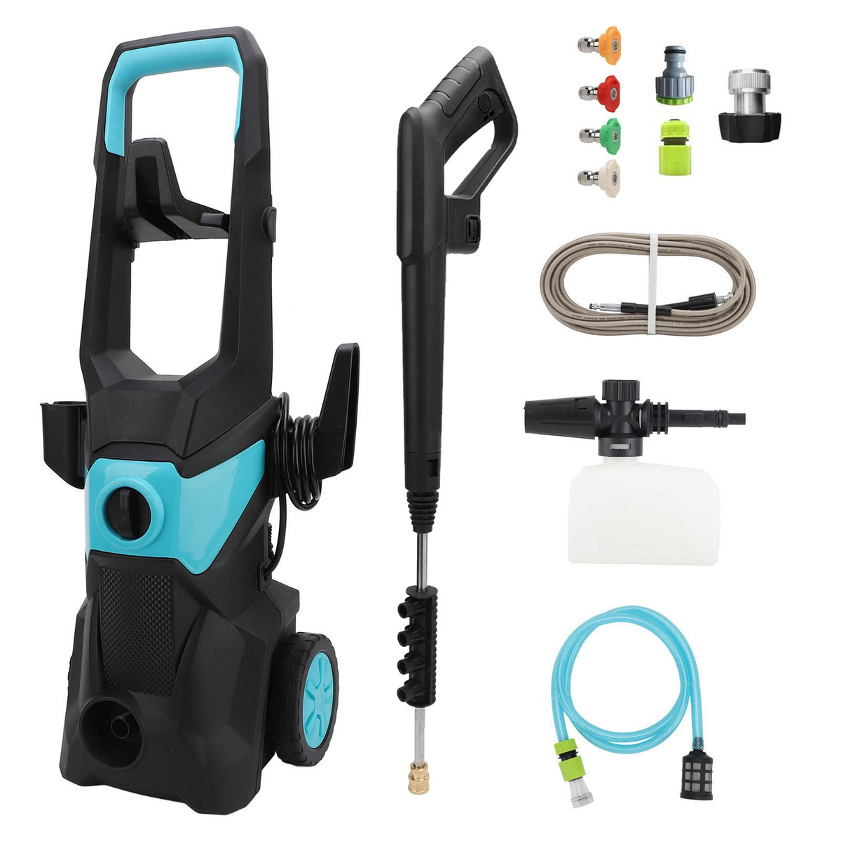 Electric Pressure Washer, 4000PSI Max 2.4 GPM with 4 Nozzles, Portable High Pressure Cleaning Machine Washer with 32FT Hose, for Cars, Driveways, Fences, Patios, Home Cleaning