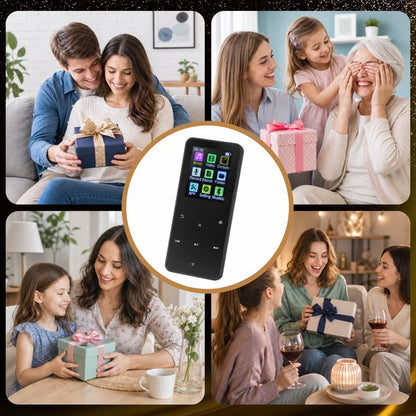 64GB MP3 Player with Bluetooth, Portable Music Player with Built-in HD Speaker, Voice Recorder, HiFi Sound, Photo Viewer, E-Book, Supports Expanded Up to 128GB, Black