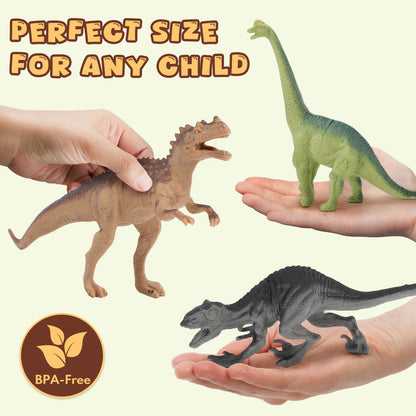 Jurassic Dinosaur Toys for Kids 3-7, 55 PCS Realistic Plastic Dinosaur Figure Toy Set with Jumbo Play Mat/Storage Box & 36 Dinos, Educational Dinos Figure Playset Ideal Gift for Toddlers Boys Girls
