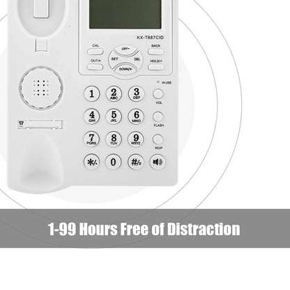 Corded Phone, Noise Cancelling Clear Sound Corded Phone With Speakerphone Hands Free Call ABS Real Time Date For Homes For Offices