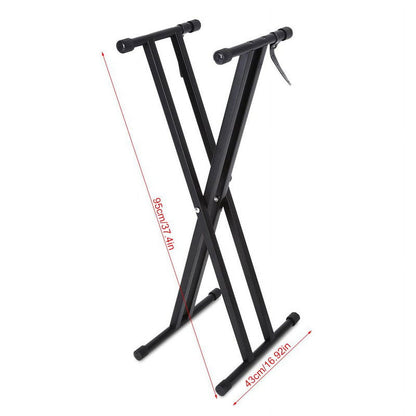 Portable Keyboard Stand Double Braced X-Style Adjustable Electric Organ Holder