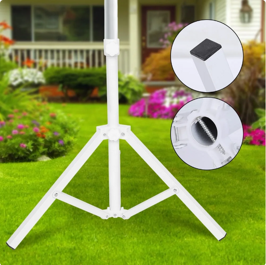 Fyydes Beach Umbrella Stand,Triangular Iron Folding Sun Umbrella Stand Support Base for Garden Camping