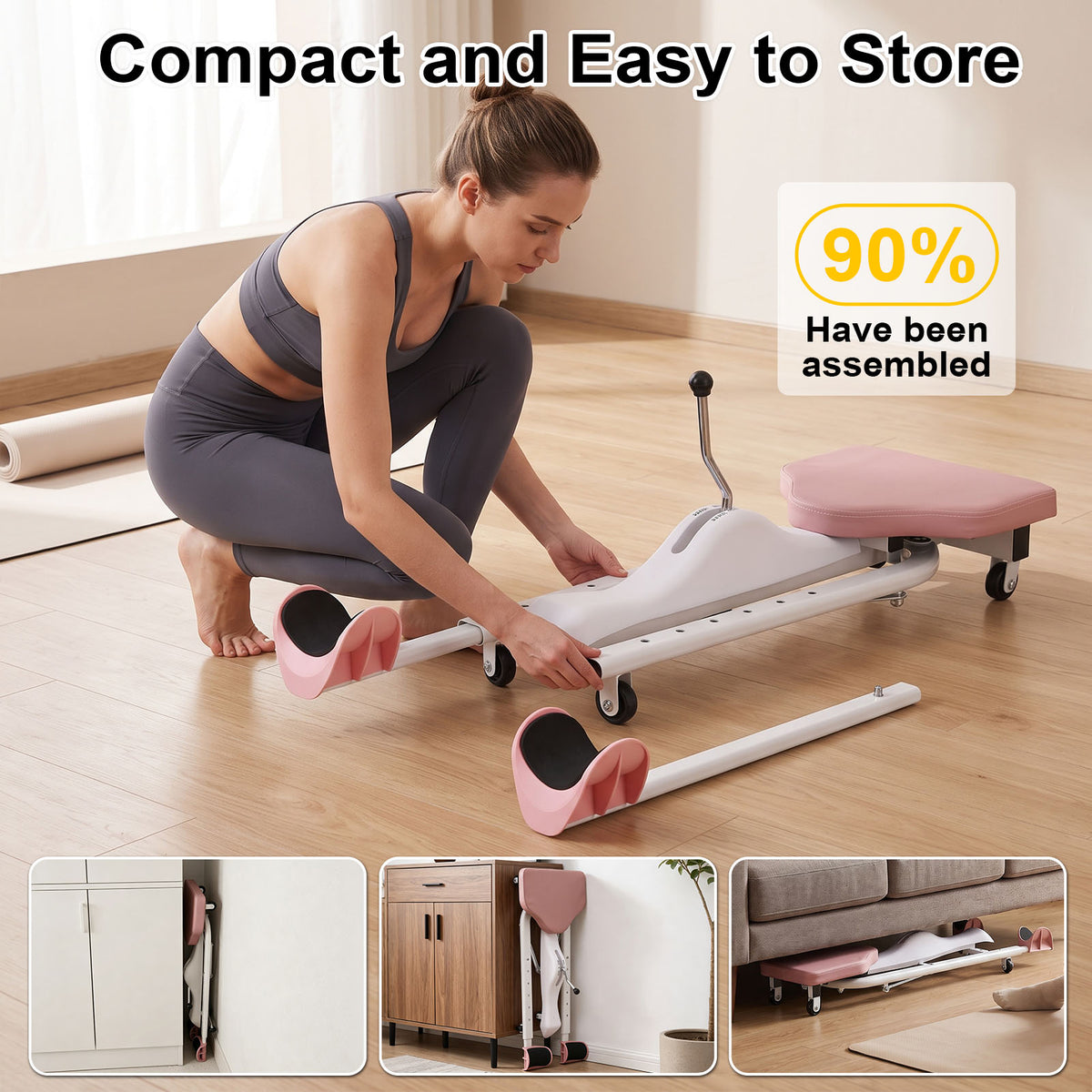 Split Machine, 330 LBS Weight Capacity Leg Stretch Machine for Flexibility Training and Stretching Workouts w/Electronic Timer