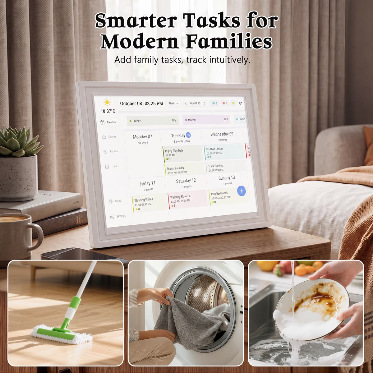 Smart Digital Calendar 21.5 Inch Touchscreen WiFi Interactive Display Digital Calendar Planner with APP 32G Memory