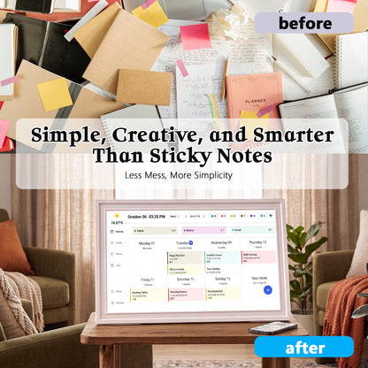 Smart Digital Calendar 21.5 Inch Touchscreen WiFi Interactive Display Digital Calendar Planner with APP 32G Memory