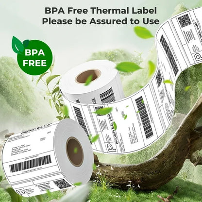 4" x 6" Direct Thermal Labels, 500 Pcs/1 Rolls Shipping Labels Roll for Shipping & Mailing, Commercial Grade Perforated White and Permanent Adhesive, Compatible with Most Thermal Printers