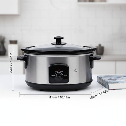 6-Quart Slow Cooker, Family Size Serves 7+ People, Removable Stoneware with Warming Setting, Dishwasher Safe for Easy Cleanup