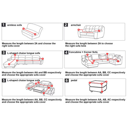 Fyydes 3+2 Seat Corner Sofa Cover L Shape Slipcover Protector For Living Room Gray