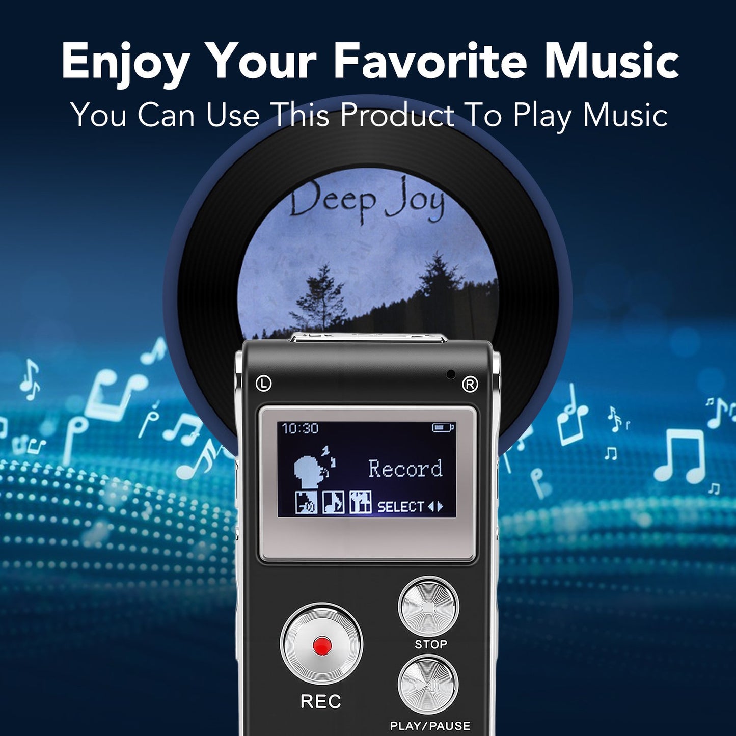 32GB Digital Voice Recorder, Voice Activated Recorder for Lectures, Meetings, Interviews Recording Device with Microphone & Playback, Small Tape Recorder Device w/ USB Cable, MP3 Player