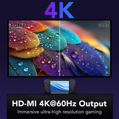 Docking Station 4K@60Hz for Steam Deck OLED/ROG Ally, 6 in 1 Stream Deck Dock with HD-MI 2.0, Gigabit Ethernet, 3 USB 3.0, 100W Charge for Steam Deck