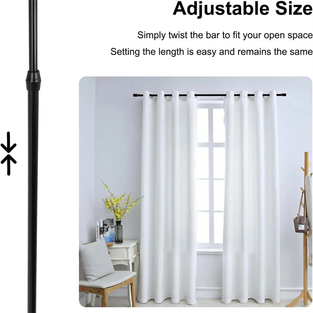 Curtain Rail,Window Curtain Rail Telescopic Spring Tension Rod for Kitchen Bathroom Wardrobe Utensils,Tension Rod