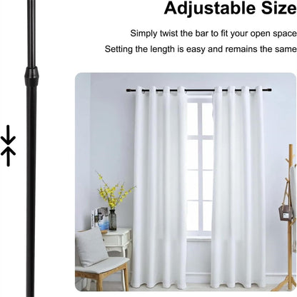 Curtain Rail,Window Curtain Rail Telescopic Spring Tension Rod for Kitchen Bathroom Wardrobe Utensils,Tension Rod