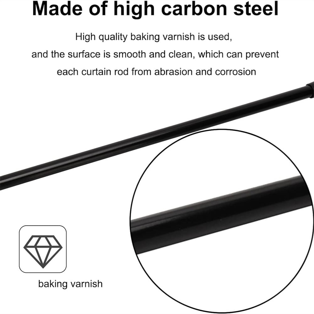 Curtain Rail,Window Curtain Rail Telescopic Spring Tension Rod for Kitchen Bathroom Wardrobe Utensils,Tension Rod