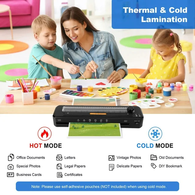 A3 Laminator Machine, 13 inch Cold Hot Laminating Machine with Laminating Sheets, Paper Trimmer and Corner Rounder, Fast Warm No Jam Personal Thermal Laminator Machine 11x17 for Home Office School