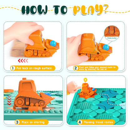 Board Games Educational Learning Toys, Logical Road Builder Games STEM Family Board Game, Large Educational Smart Brain Teasers Puzzles Toys, Preschool Early Montessori Birthday Gifts for Kids 3+