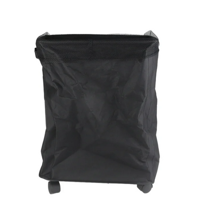23" Rolling Foldable Slim Laundry Basket with Lid Breathable Mesh Cover, Laundry Hamper on Wheels Tall Thin Dirty Cotton Corner Bin for Home,Black
