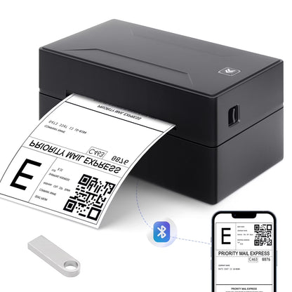 Bluetooth Thermal Printer, Wireless 4x6 Shipping Label Printer for Shipping Package and Small Business Compatible Windows, Mac, iOS, Android, Labels Maker Thermal Label Printer