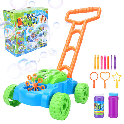 Bubble Lawn Mower for Toddlers 1-3, Kids Bubble Machine for 1-Year-Old Boys Toy Gifts, Gardening Easter Basket Stuffers Birthday Toys, Push Summer Outdoor Toys for Preschool Baby Boys Age 1 2 3