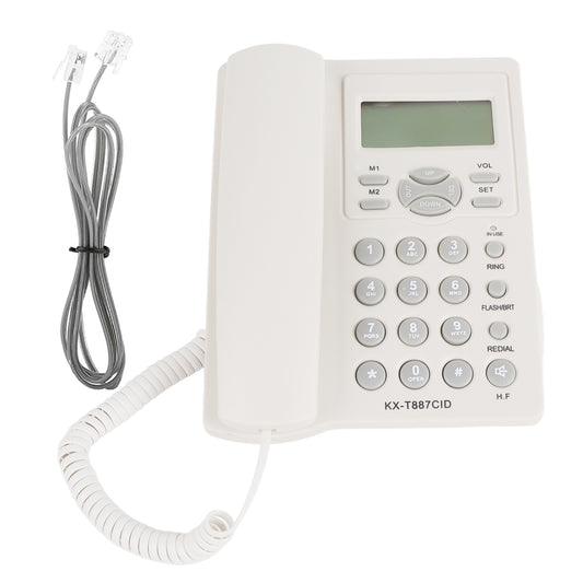 Corded Phone , Noise Cancelling Clear Sound Corded Phone With Speakerphone Hands Free Call ABS Real Time Date For Homes For Offices