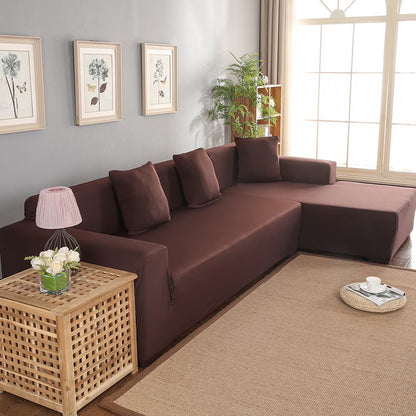 Fyydes 3+2 Seat Corner Sofa Cover L Shape Slipcover Protector For Living Coffee