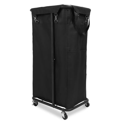 Laundry Hamper with 4 Wheels,100L Rolling Laundry Basket,600D Oxford Fabric Round Laundry Cart,Steel Frame and Removable Laundry Bag